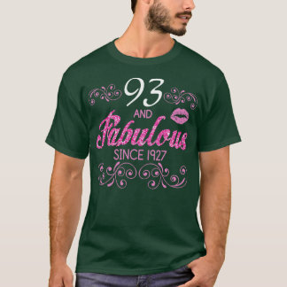 Camiseta 93 Años Y Fabuloso Desde 1927 Feliz Nacimiento