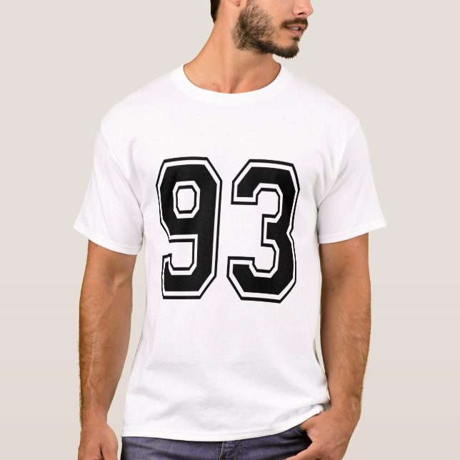 Camiseta 93 noventa y tres varsity num (Anverso)
