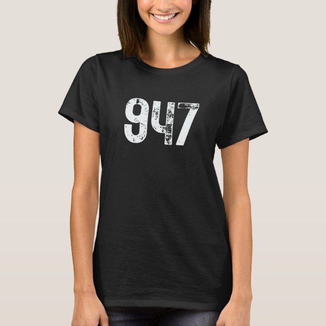 Camiseta 947 Código de área Troy MI Teléfono móvil Código d (Anverso)
