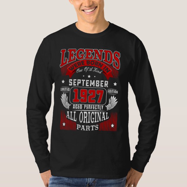 Camiseta 95ª Leyenda De Cumpleaños Nacida En Septiembre De  (Anverso)