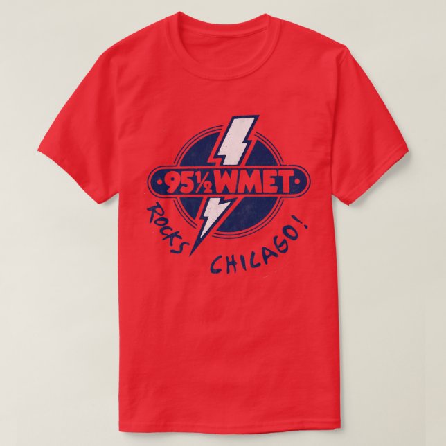 Camiseta 9512 emisora de radio WMET (Diseño del anverso)