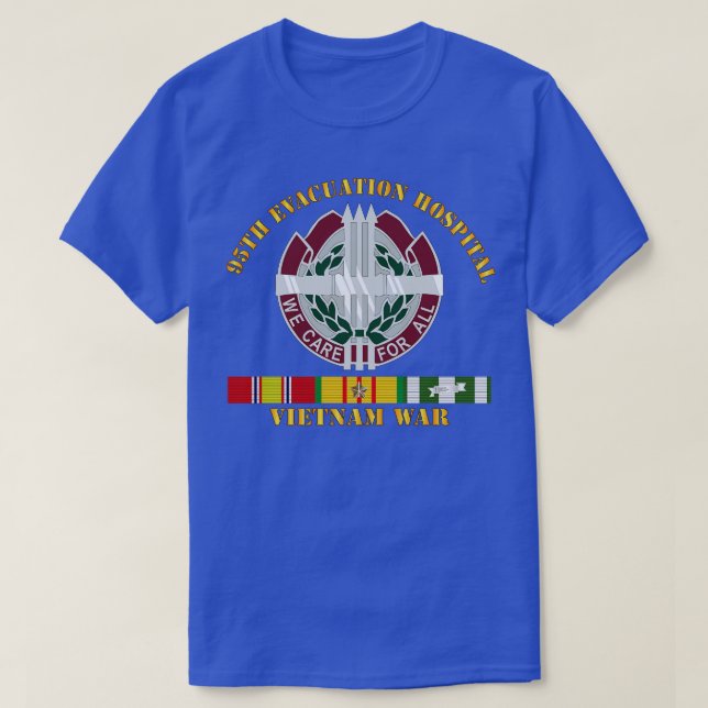 Camiseta 95.º Hospital de Evacuación Vietnamw V N SVC (Diseño del anverso)