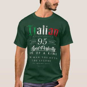 Camiseta 95.º regalo de cumpleaños Edad Italiana 95 años na
