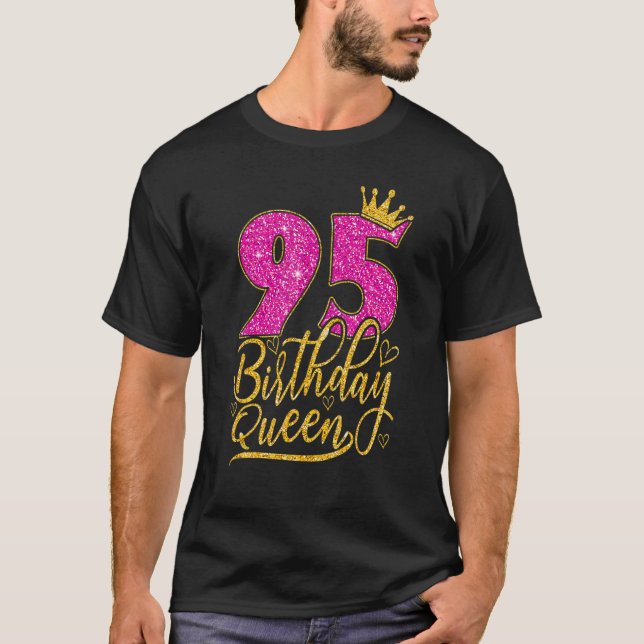 Camiseta 95 años 95º cumpleaños Reina Diamante Pin (Anverso)