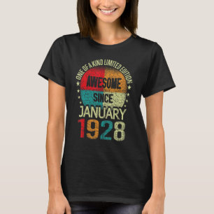 Camiseta 95 años asombrosos desde enero de 1928 Vintage 95t