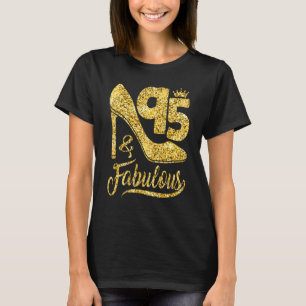 Camiseta 95 años de edad 95 y fabulosa corona de cumpleaños