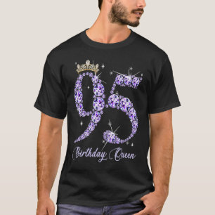 Camiseta 95 años es mi 95 cumpleaños Reina Diamante Hee