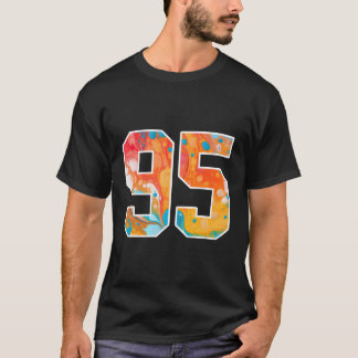 Camiseta 95 Coloridos Números De Equipo Deportivo Delante Y