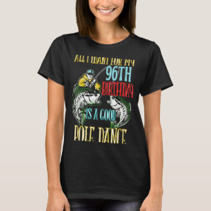 Camiseta 96º cumpleaños de Fisherman, 96 años