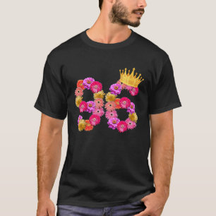 Camiseta 96 Años De Edad Mujeres Flower Crown Es Mi 96 Años