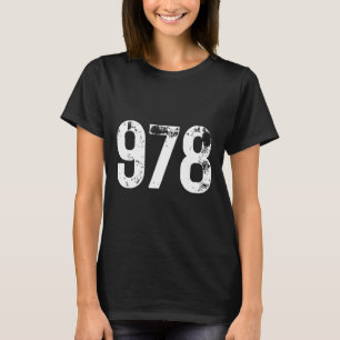 Camiseta 978 Código de área MAMÁES bajas de teléfono móvil 