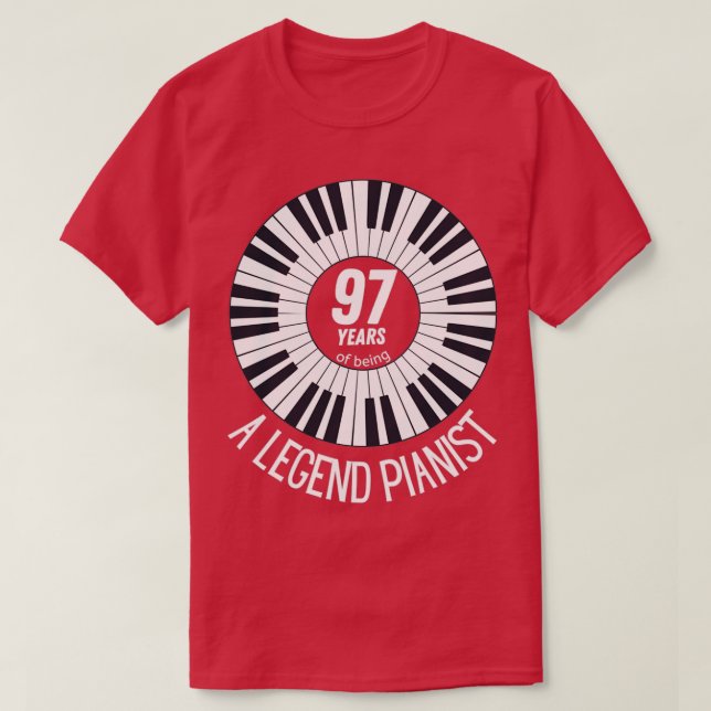 Camiseta 97 años de ser un gran pianista 1 (Diseño del anverso)