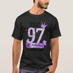 Camiseta 97 y fabuloso I grupo Fiesta blanco morado Lilac P