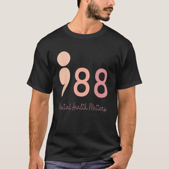 Camiseta 988 Predicción del suicidio en los temas de salud  (Anverso)