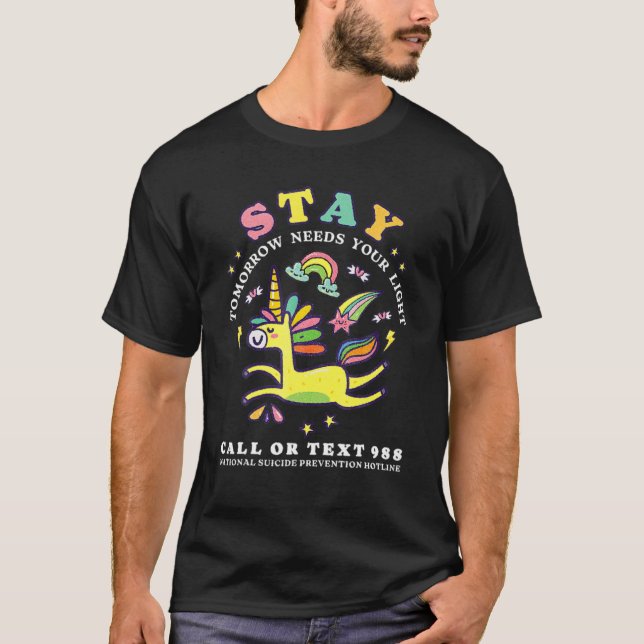 Camiseta 988 Prevención del suicidio mañana te necesita ret (Anverso)