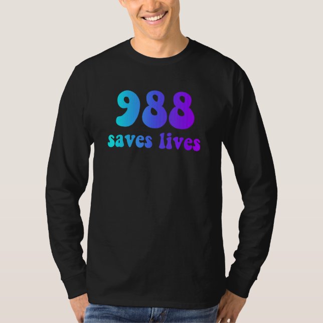 Camiseta 988 saves lives (Anverso)