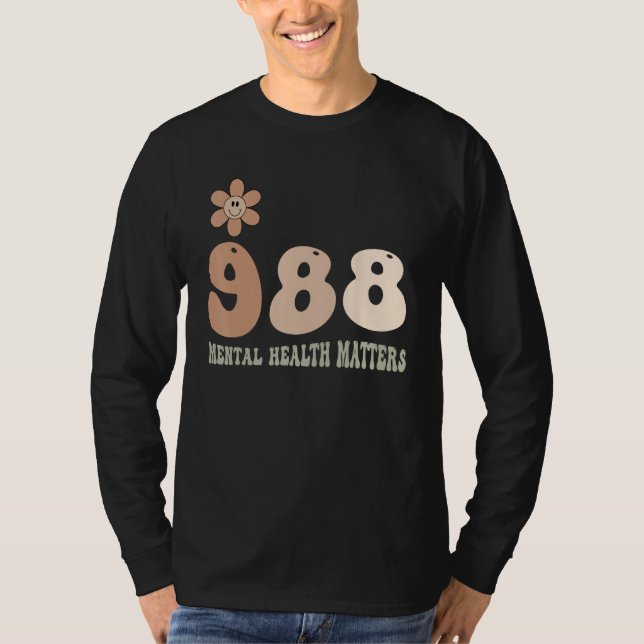 Camiseta 988 Semicolon Mental Health Matters Suicide Preven (Anverso)
