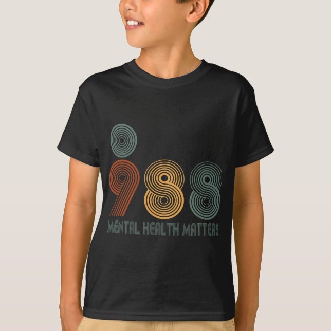 Camiseta 988 Semicolon Mental Health S  (Anverso)