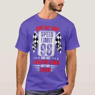 Camiseta 98.º Rótulo de límite de velocidad de cumpleaños C