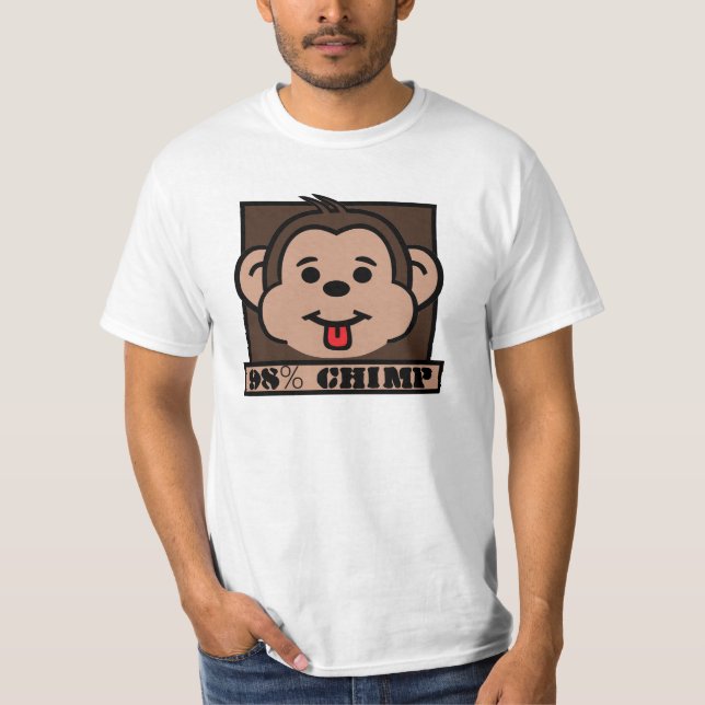 Camiseta 98% chimpancé, chimpancé (Anverso)