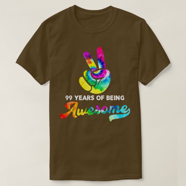 Camiseta 99 Años De Ser Aterrador Cumpleaños De Tejido De P (Diseño del anverso)