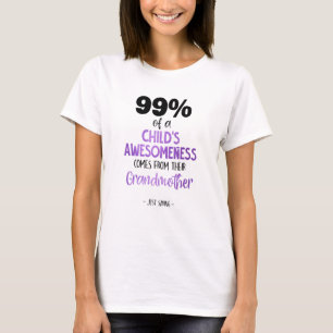 Camiseta 99 De Un Niño La Conciencia Viene De Su Abuelo
