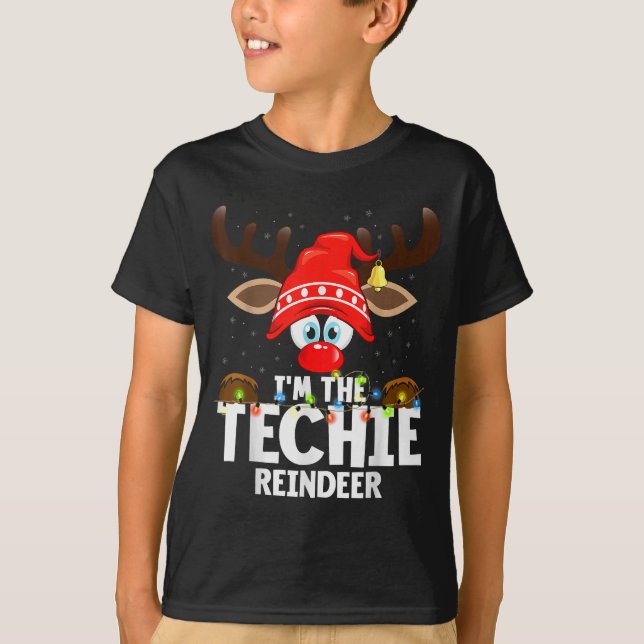 Camiseta 99 Matching Christmas Reindeer - I'm The Techie -  (Anverso)