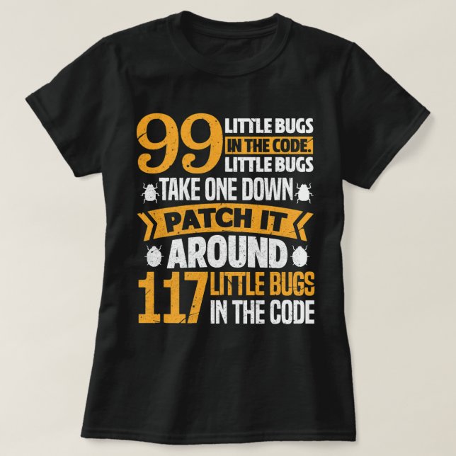 Camiseta 99 Pequeños Errores En El Programa De Ingeniería D (Diseño del anverso)