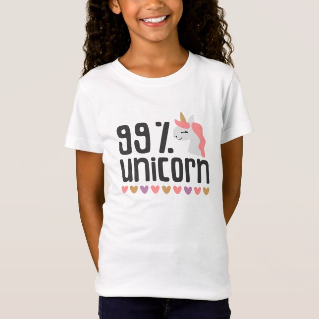 Camiseta 99 por ciento unicornio (Anverso)