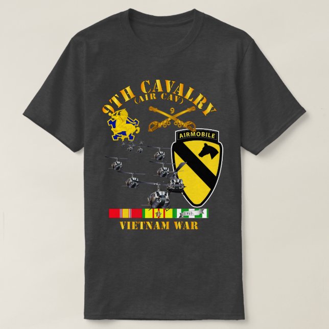 Camiseta 9.ª Cavalry Air Cav 1ª División Cav con SVC (Diseño del anverso)