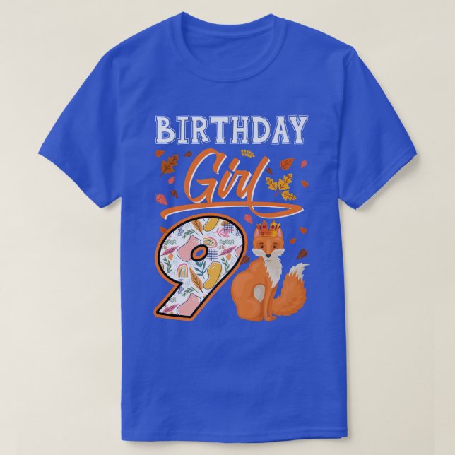 Camiseta 9.ª Chica De Cumpleaños Cute De Lover Zoológico An (Diseño del anverso)