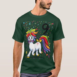 Camiseta 9.ª fiesta Bday 9 años Fiesta unicornio 9.º cumple