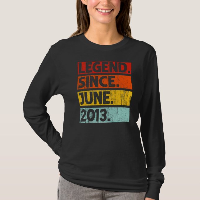 Camiseta 9.ª leyenda de cumpleaños desde junio de 2013 de 9 (Anverso)