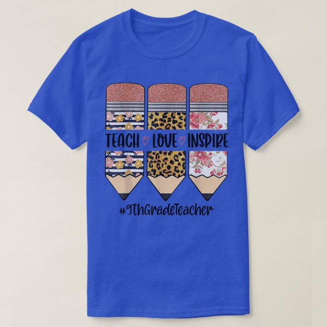 Camiseta 9.ª Maestra De Vuelta A La Escuela Inspiradora De  (Diseño del anverso)