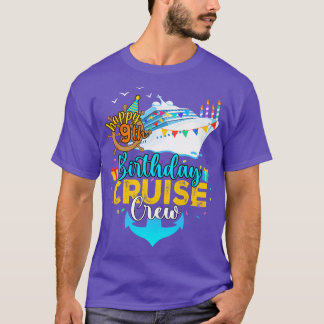 Camiseta 9.ª tripulación de crucero de cumpleaños