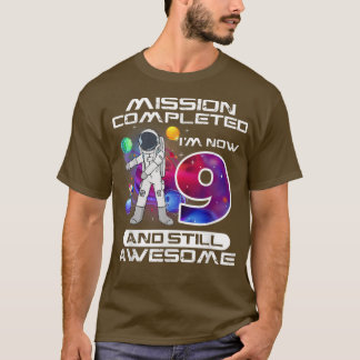 Camiseta 9.º Astronauta Astronauta de 9 años de edad Bda