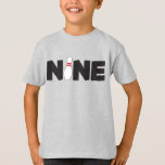 Camiseta 9.º Bowling Birthday T-Shirt Kids Edad Nueve<br><div class="desc">Bowling es una gran manera de celebrar un cumpleaños. Planea a tu fiesta de cumpleaños con esta camiseta de cumpleaños de bolos.</div>