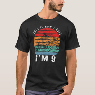 Camiseta 9.º Camión Monstruo de Cumpleaños Ron de 9 Años