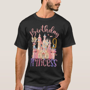 Camiseta 9.º cuento de hadas de la princesa de cumpleaños d
