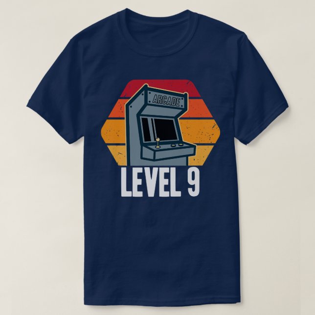 Camiseta 9.º cumpleaños 9 años de edad Videojuego de nivel  (Diseño del anverso)