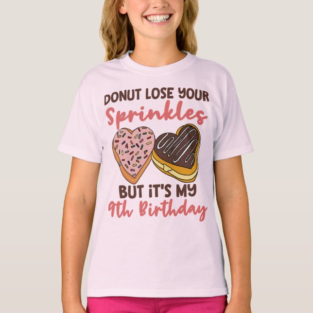 Camiseta 9.º Cumpleaños Donut Pierde La Gracia De Las Espol (Anverso)