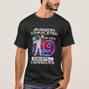 Camiseta 9.º cumpleaños Espacio Astronauta 9 años cumpleaño