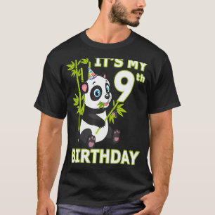 Camiseta 9.º cumpleaños Fiesta de 9 años Animal Panda