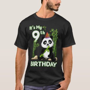 Camiseta 9.º cumpleaños Fiesta de 9 años Animal Panda