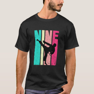 Camiseta 9.º cumpleaños Retro Karate Taekwondo Bi de 9 años