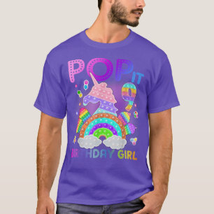 Camiseta 9.º cumpleaños Unicornio Fidget Pop It Chica de cu