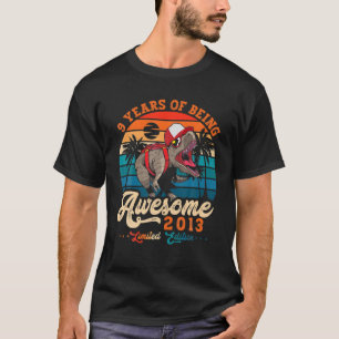 Camiseta 9.º Dinosaurio Fantástico Desde 2013 9 Años O