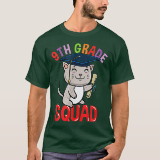 Camiseta 9.º Grado De Escuadrón Gato De Vuelta A La Escuela