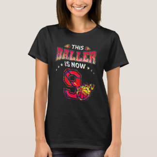 Camiseta 9.º Jugador de Baloncesto de los Niños de Cumpleañ