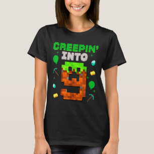 Camiseta 9.º Jugador de Cumpleaños Pixel Creepin’ En 9 Vide